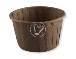 Форма "Маффин", d-50 mm, коричневая, выс.-40 мм, MFF50/40W,  100 шт./упак.