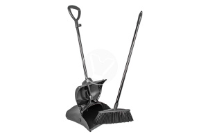Комплект для уборки OfficeClean Professional, совок+щетка черная