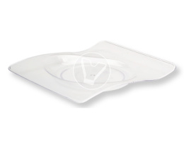 Блюдце "Волна", 10мл, 80х66 мм, прозрачное