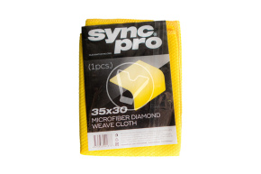 Салфетка желтая из микрофибры 35*30 см Sync Pro 