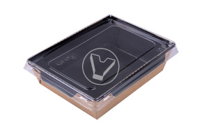 Салатник Eco OpSalad 500 мл.  "Black series" GEOBOX-500/Black , 140/165*105/115*45