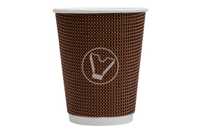 Стакан бумажный, 350 мл, коричневый, 2 слойный