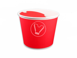 Баскет бумажный 2000 мл, с крышкой, V 85