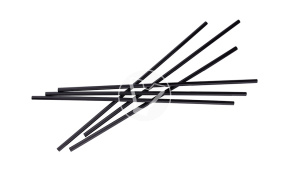 Трубочки без гофроизгиба, черный, 500шт.  d- 5 мм, → 240мм