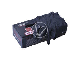 Перчатки черные, нитриловые, смотровые, неопудренные, размер M, TEXTOP