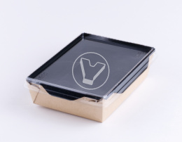 Салатник Eco OpSalad 400 мл.с крышкой,"Black series" GEOBOX-400