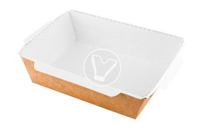 Салатник Eco OpSalad 500 мл.с крышкой, GEOBOX-500 крафт