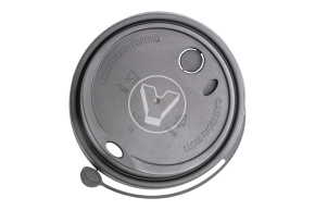 Крышка d-90 с питейником, черная, тип К