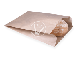 Пакет бумажный, 250*100*390 мм, крафт, с плоским дном 