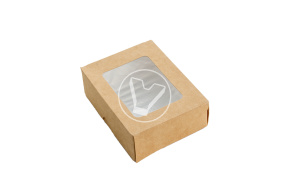 Ланч-бокс самосборный 300 мл, SELFBOX300, 100*80*35, крафт(600шт/кор)