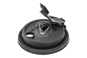 Крышка d-90 с питейником, черная, тип Е