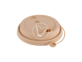 Крышка d-90 с клапаном, Крафт, матовая с питейником, ПП  Новинка 