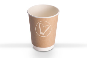 Стакан 350 мл. двухслойный для горячего, крафт 