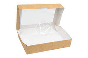 Ланч-бокс самосборный 1000 мл, SELFBOX1000-PRO, 198*120*40, крафт