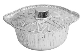 Форма алюминиевая "Кастрюля" с крышкой, 212*120*78 мм