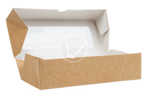 Ланч-бокс самосборный 500 мл, SELFBOX500, 170*70*40, крафт