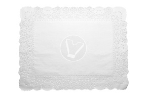 Салфетка с ажурным краем, прямоугольная, 200*300 мм, белая, 250 шт/уп, Deco