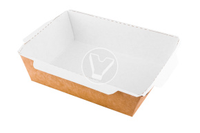 Салатник Eco OpSalad 500 мл.с крышкой, GEOBOX-500 крафт