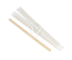 Размешиватель деревянный в индивидуальной бумажной  упаковке , VERDE VITA, 500 шт/уп