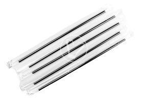 Трубочки без гофроизгиба, черные, в инд. полиэтиленовой упаковке d- 5 мм,- 240мм  (Yan`s) 500шт/уп