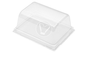 Контейнер бумажный для десерта 103*75*90мм, с крышкой Белый