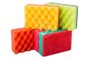 Губка для мытья посуды волнистая "Мистер Бульк" 5шт