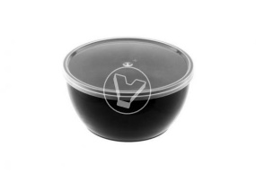 Контейнер суповой ПЛ 360 мл., d-112 мм, с крышкой, Черный (ПП)