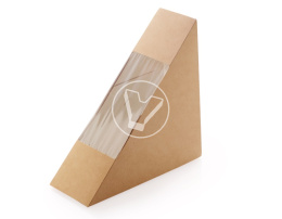 Упаковка под сендвичи Sandwich 60, 130*130*60, крафт (DOECO)