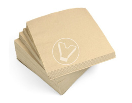 Салфетки крафт, 24*24 см, 400 л./упак., ECO NAPKINS
