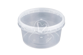 Банка 385 мл, d-122 с крышкой, прозрачная