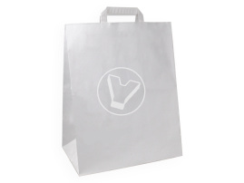 Пакет бумажный, 350*150*450 мм, белый, с прямыми ручками