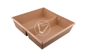 Салатник OneClick, 1200 мл, крафт, ,2х секционный