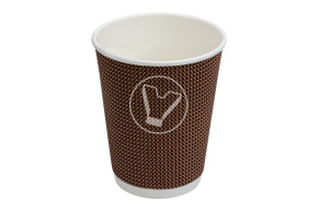 Стакан бумажный, 350 мл, коричневый, 2 слойный