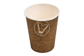 Стакан бумажный 250 мл, крафт, для горячих напитков