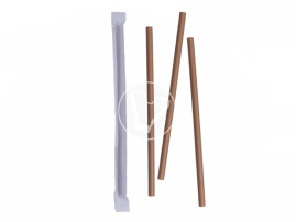 Трубочки бумажные GVS-42-LRG-WR "Крафт", 8*200, в инд.упаковке