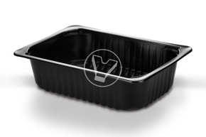 Лоток под запайку (210*148*55)  черный, ПП