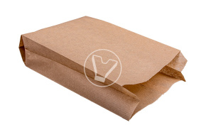 Пакет бумажный V-дно, БУН, 140*60*250 мм, крафт