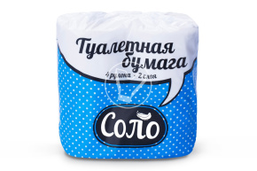 Туалетная Бумага "СОЛО", 2 СЛОЯ