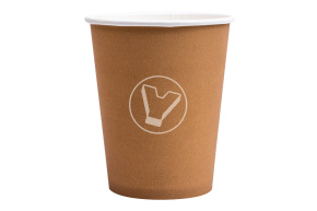 Стакан бумажный, 250 мл (280 мл до края), d-80 мм, крафт, Лига Пак