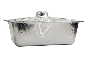 Форма алюминиевая "Кастрюля" с крышкой SP-328, 330*210*95 мм., 4200 мл.	