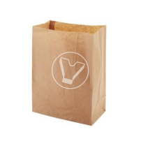 Пакет бумажный, 220*120*290 мм, крафт, с прямым дном