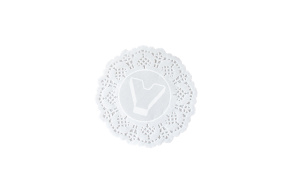 11 см, белая круг., салфетка с ажурным краем 