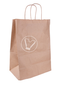 Пакет крафт с кручеными ручками 260*150*350 Новинка