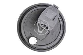 Крышка d-90 с питейником, черная, тип Е