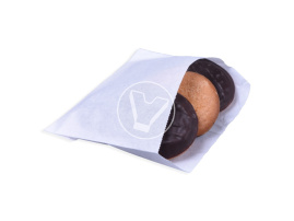 Пакет бумажный, 115*100 мм, белый, с плоским дном 