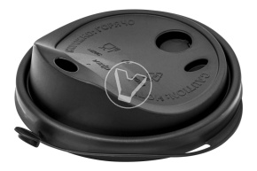 Крышка d-80 с питейником, черная, тип К