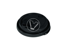 Крышка d-80 мм, с клапаном, черная, с питейником, ПП, НОВИНКА