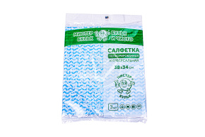 Салфетка из микрофибры 30*30 для стекол и зеркал "Perfera"