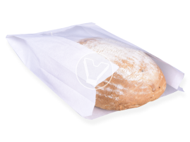 Пакет бумажный, 200*60*340 мм, белый, с окном, с плоским дном