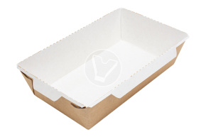 Салатник Eco OpSalad 500 мл.с крышкой, GEOBOX-500 крафт